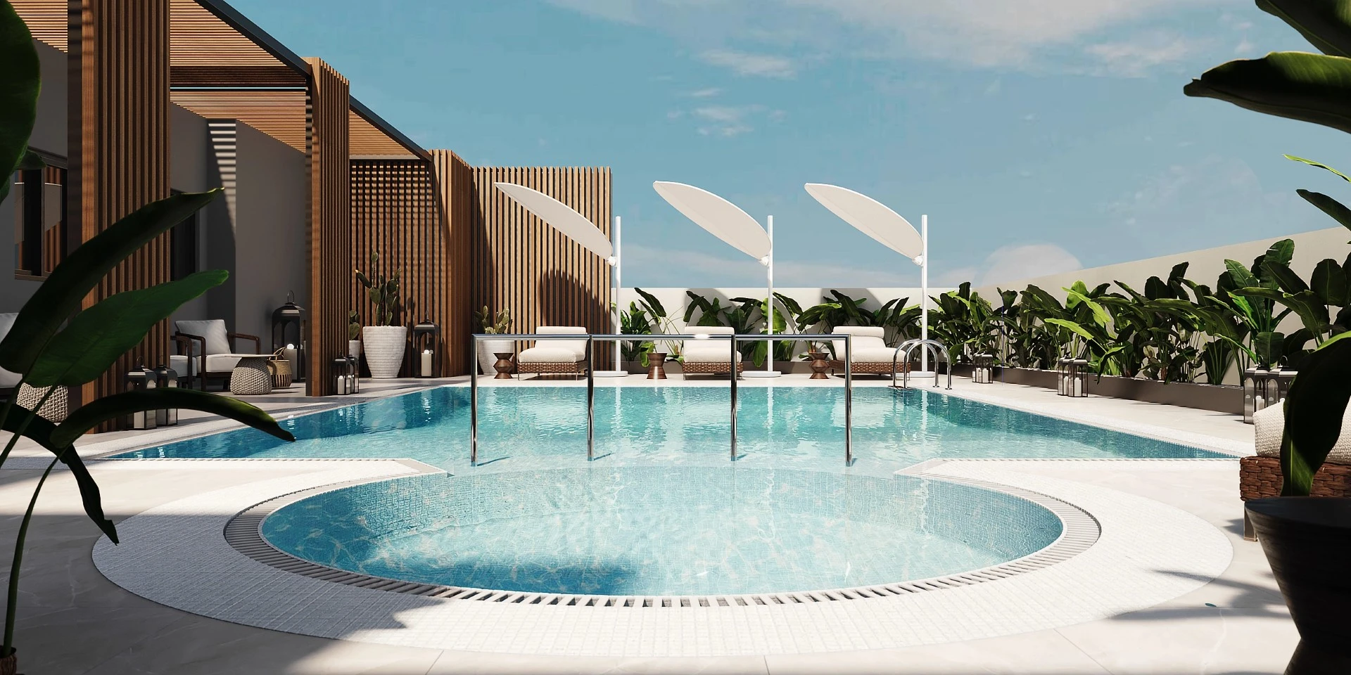 pool area Silicon Oasis